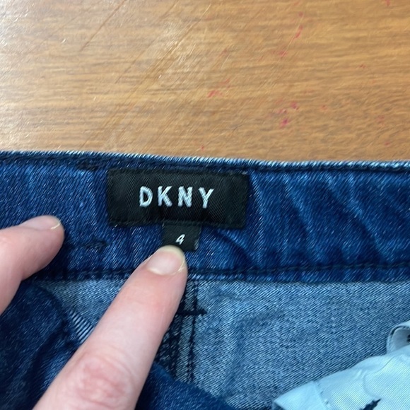 DKNY Girls Studded Jean Mini Skirt Blue Denim Size 4 - Picture 4 of 7